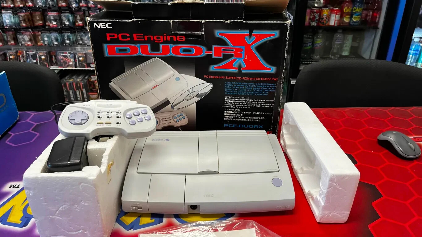 Used PC Engine Duo-RX Japanese Game Console CIB Tested and Works See Description