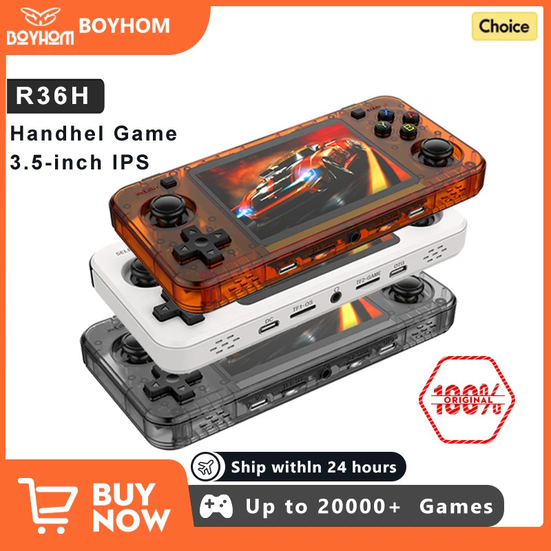 New R36H Retro Handheld Console Open-Source Linux System Classic Game Consoles 3