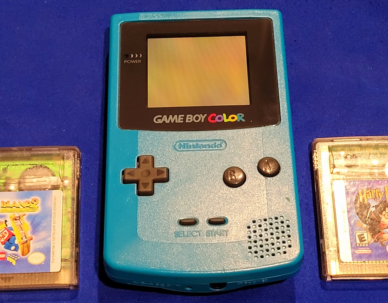 Nintendo Game Boy Color Handheld Game Console – Teal With 3 Games Tested Working