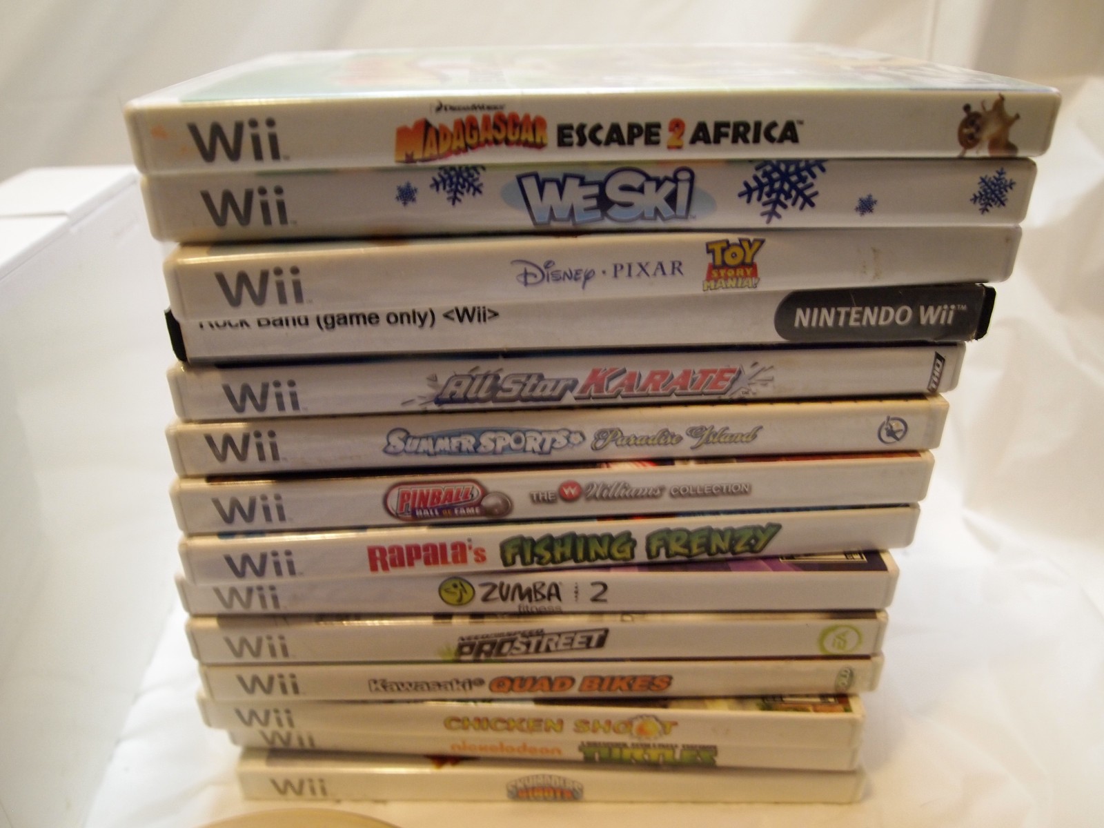 Nintendo Wii Console Bundle Lot 14 Games Wii Attachments and Controllers