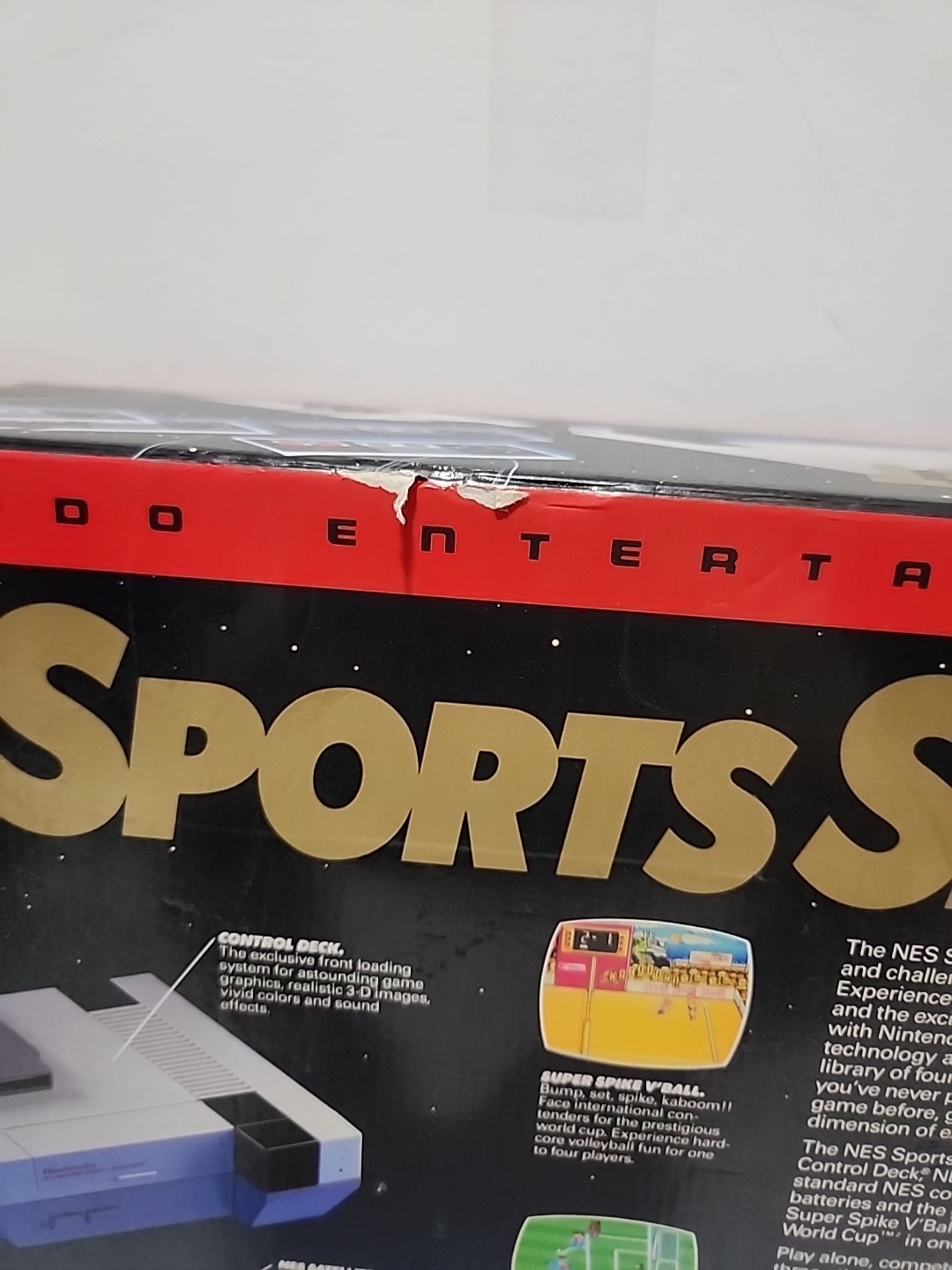 NES Sports Set Nintendo Entertainment System Console OriginalBox Untested Ass Is
