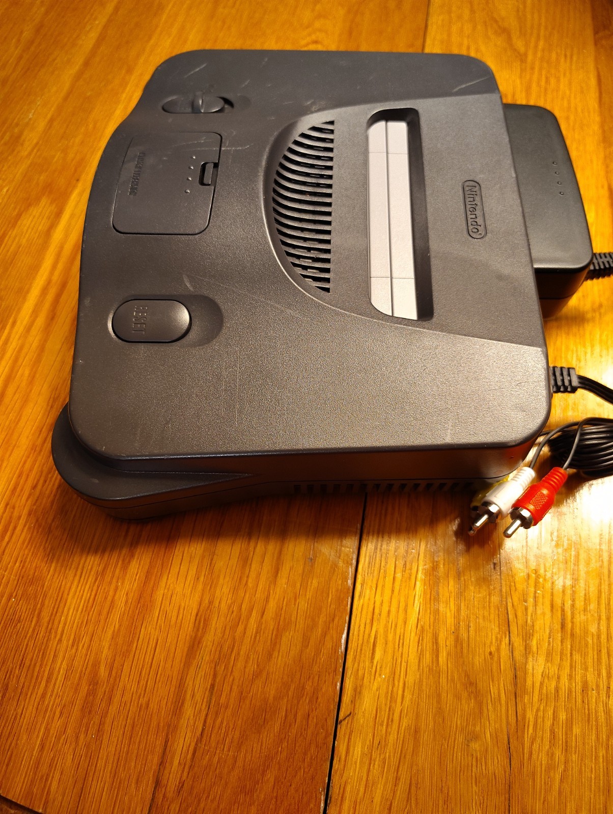 Nintendo 64 System Home Console & Cables Charcoal Gray, Tested Works