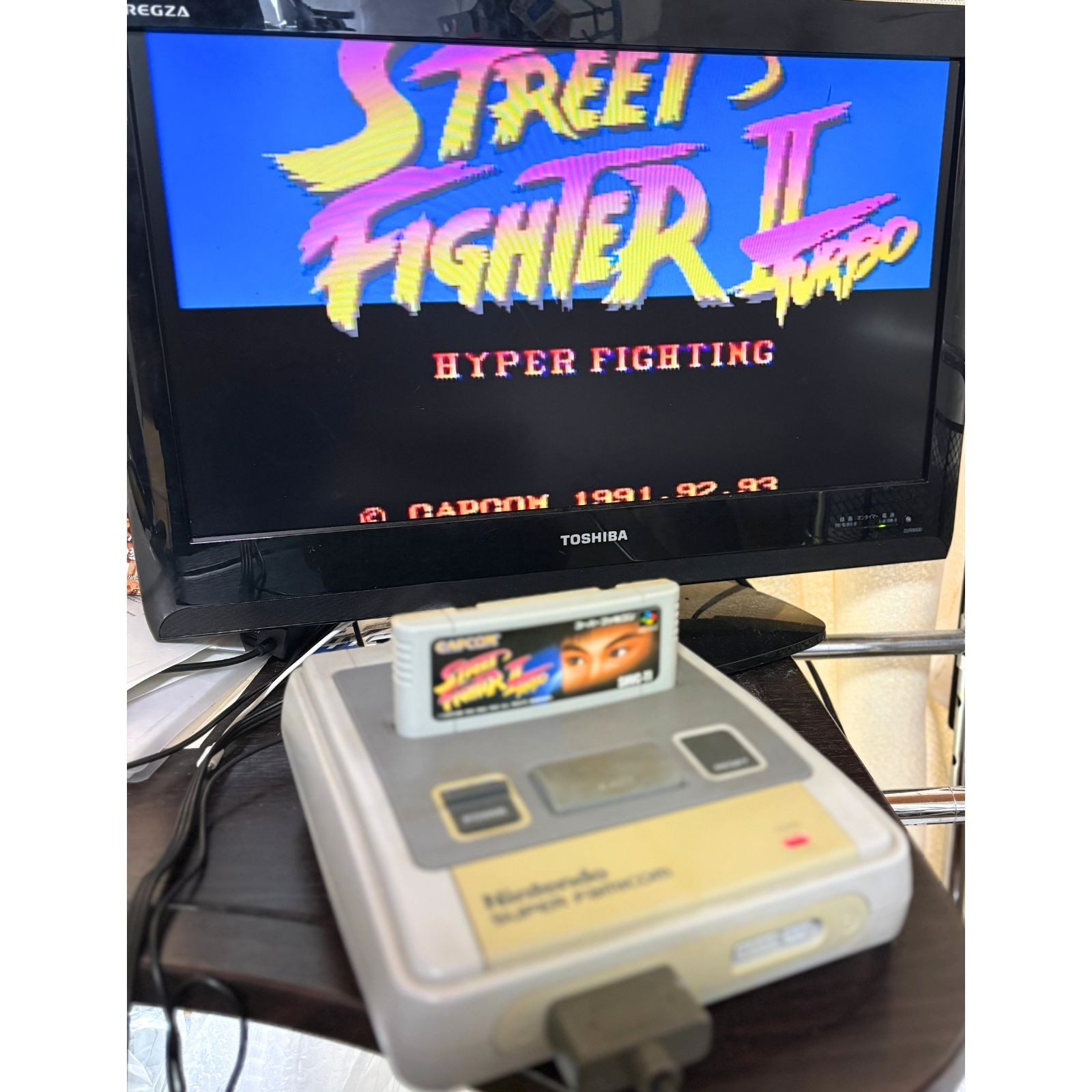 Nintendo Super Famicom Console Set w/2 Controllers + 8 Games Tested SNES