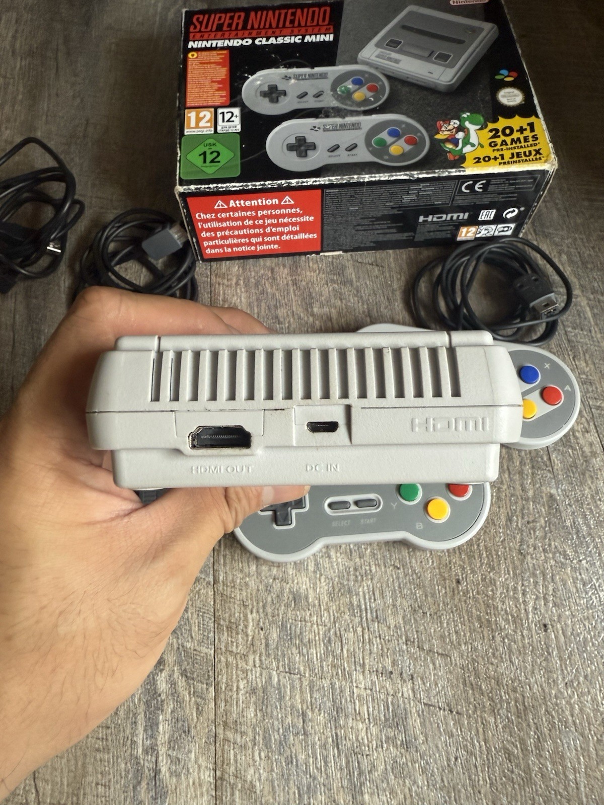 Nintendo SNES Super NES Classic Mini EUropean Ver W/ 8bitdo Wireless Controller