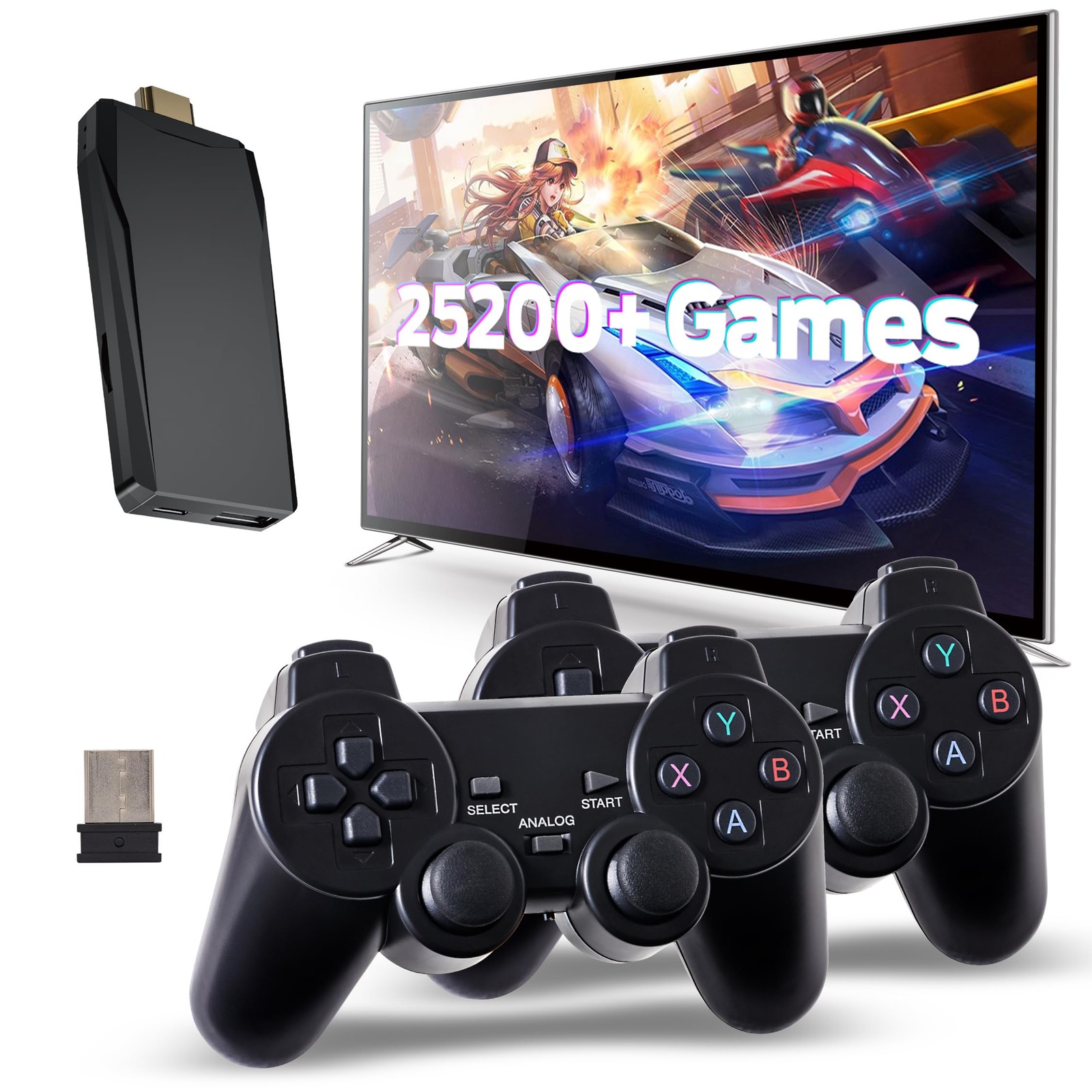 Retro Game Console, Retro Gaming Console with Built-in 9 Emulators, 25200+Gam…
