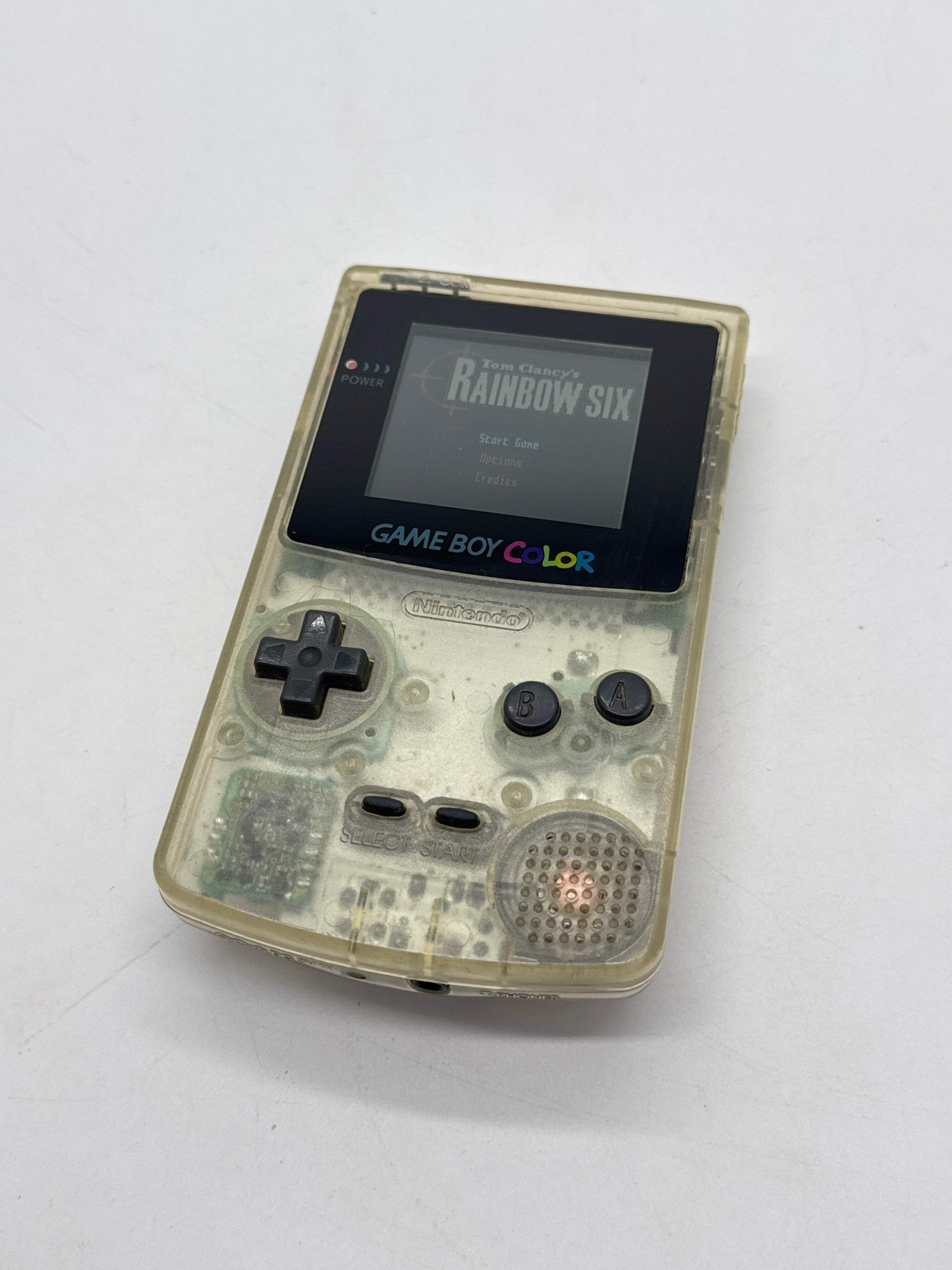 Nintendo Game Boy Color CGB-001 Clear Console #18 Faulty Volume – Buttons Hard t
