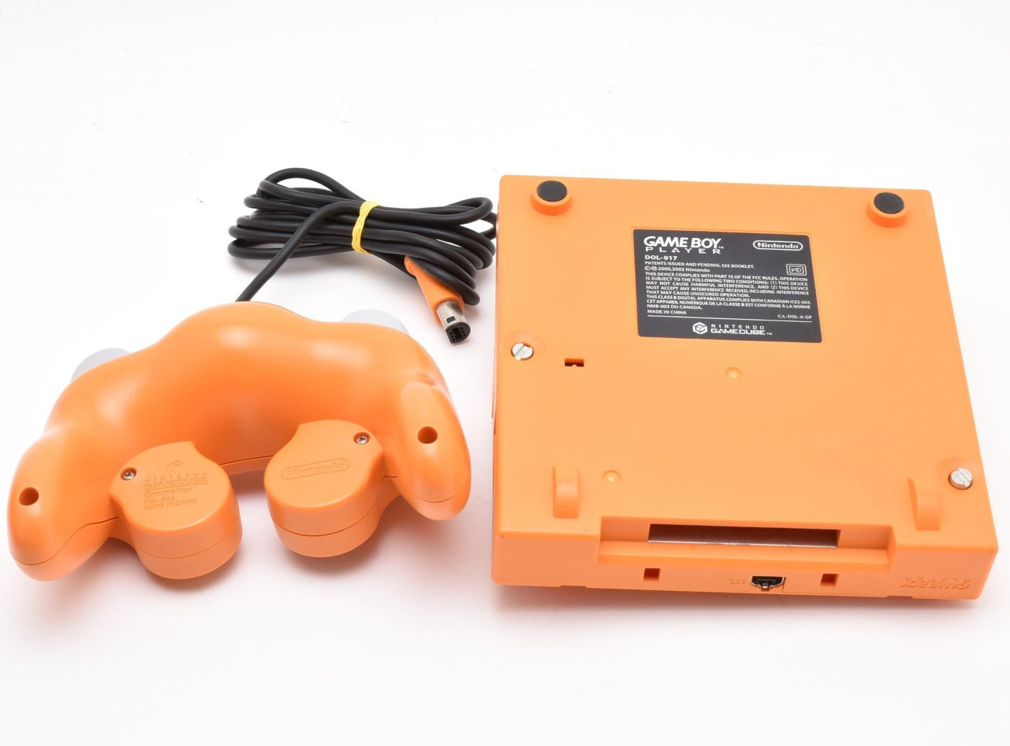 Nintendo GameCube Console Controller Gameboy Player Orange Set Tested Good Japan
