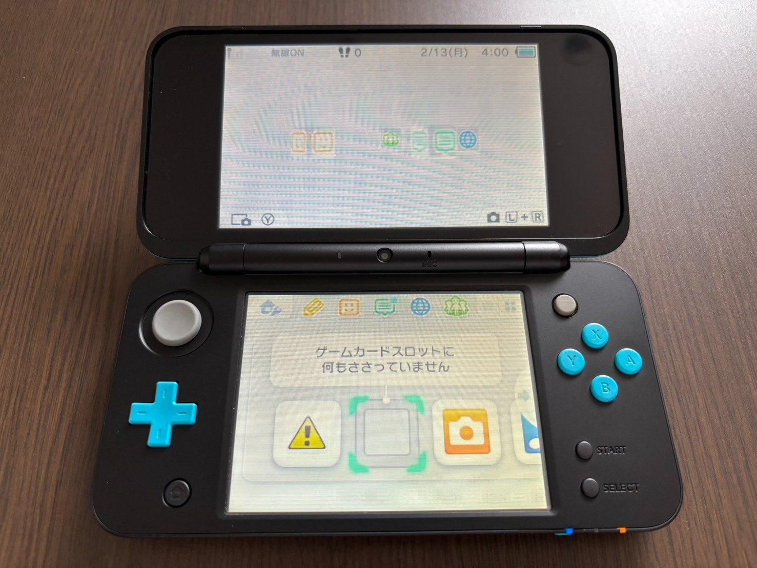 New Nintendo 2DS XL LL Black Turquoise Console Japan Region w/Charger [Ex+++]