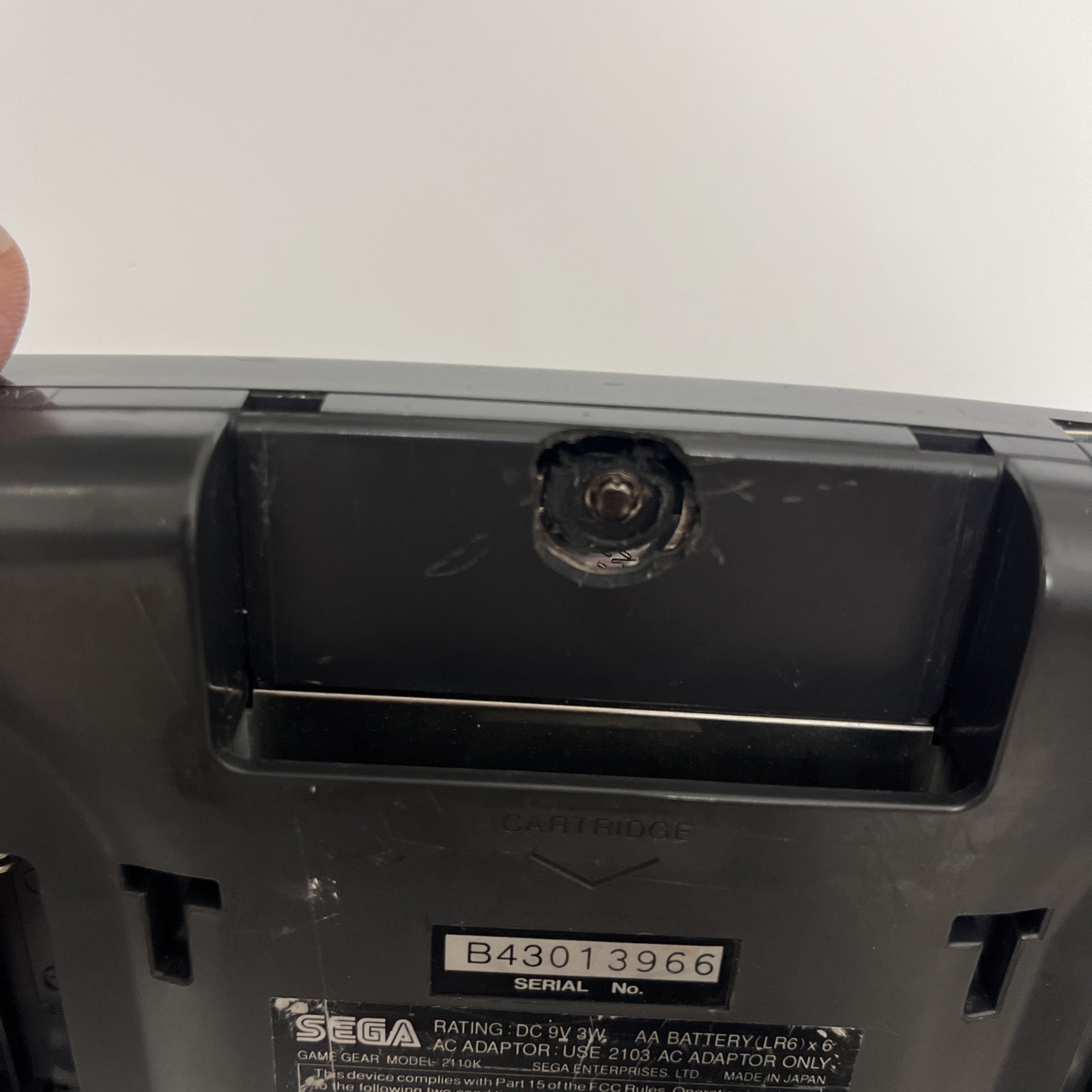 Sega Game Gear – Console for Parts or Repair, Does Not Power On – Model 2110K