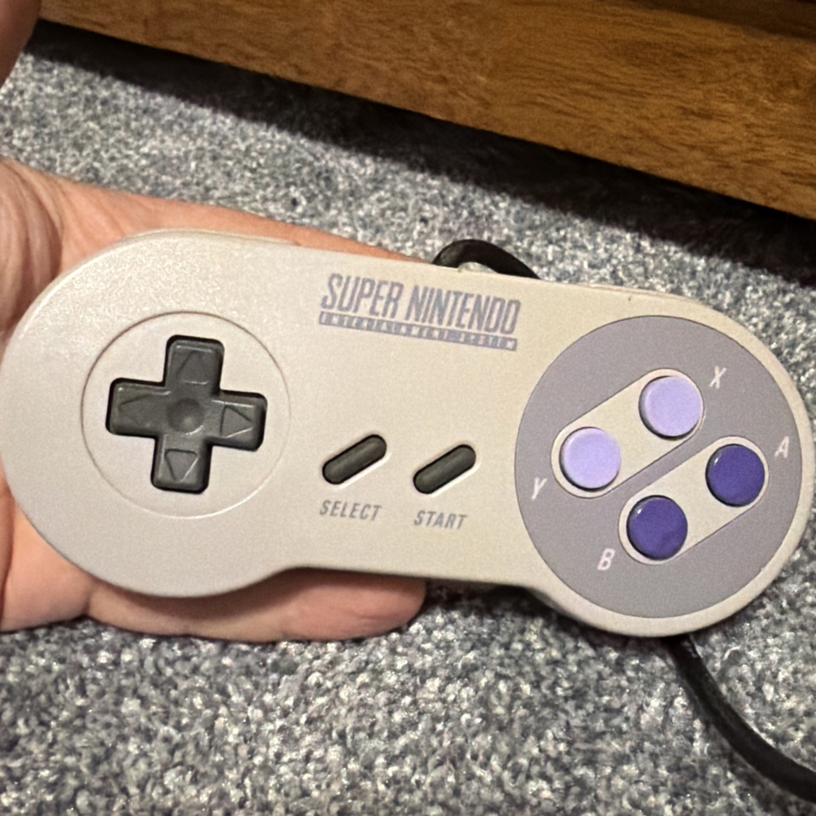 Super Nintendo SNES with 2 Controllers And Cords Working READ