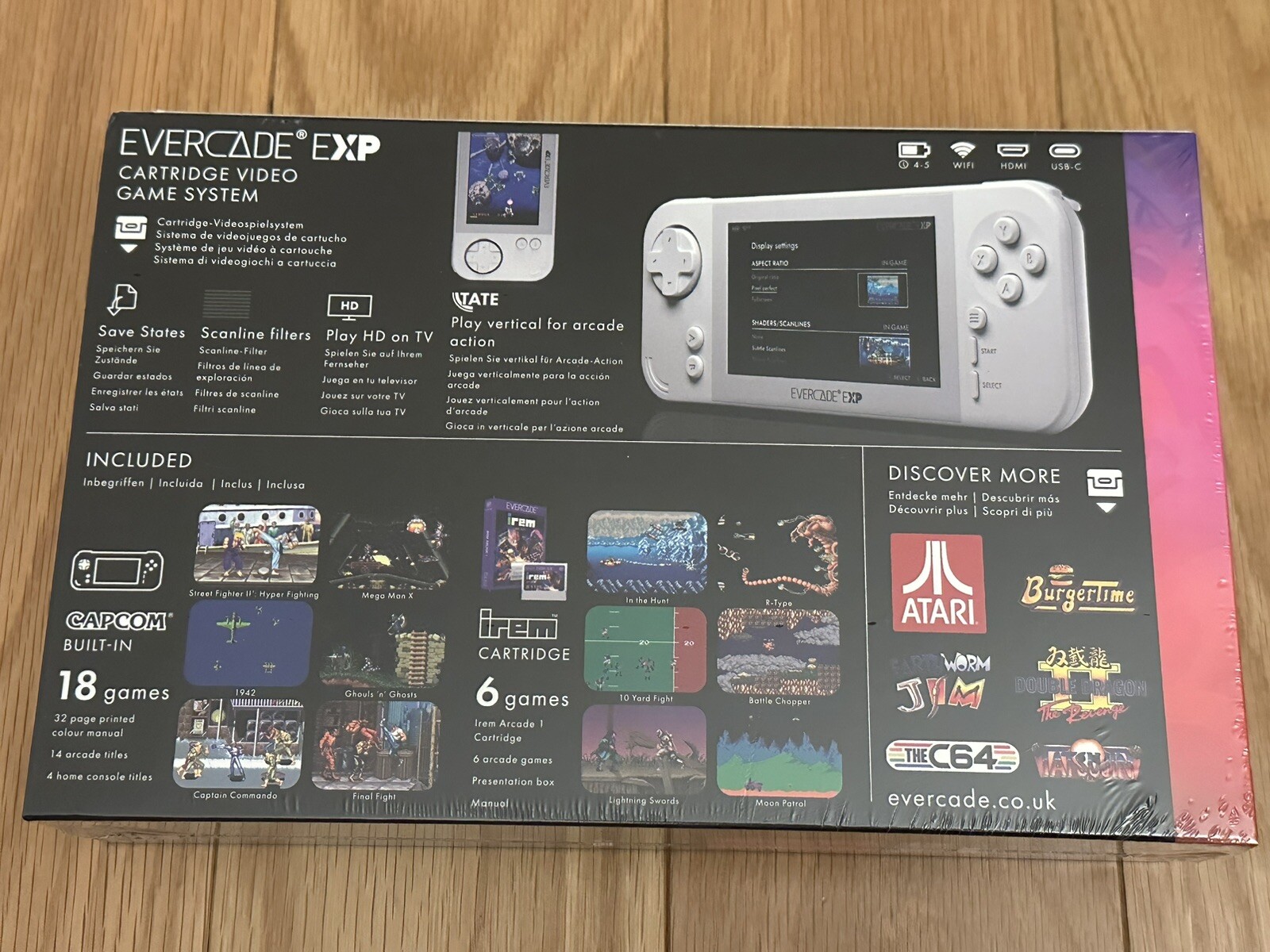 Blaze Evercade EXP Retro Gaming Handheld With Various Capcom Games – SEALED!