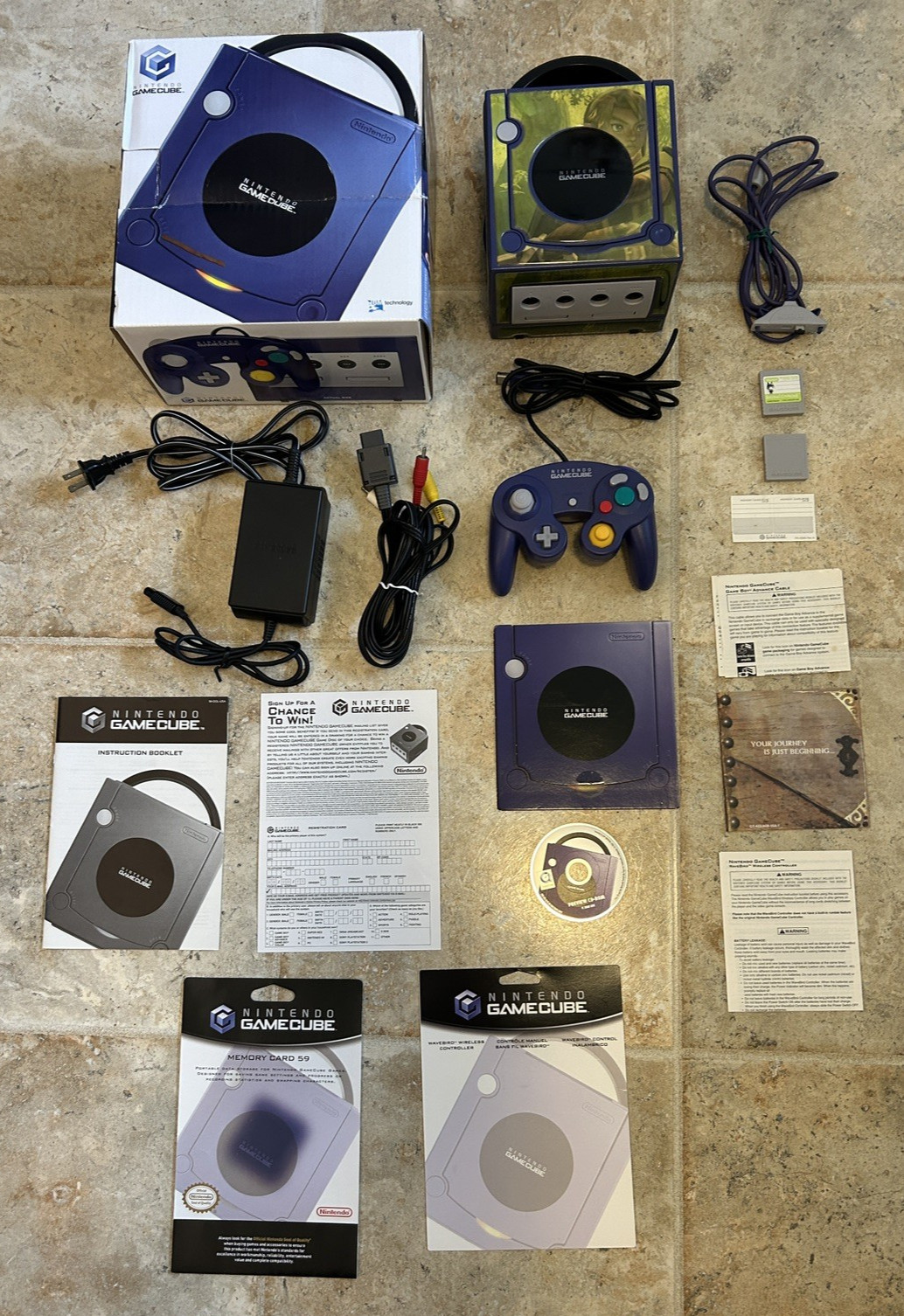 Nintendo Gamecube Console Indigo DOL-001 Blank Registration Card ORIGINAL OWNER