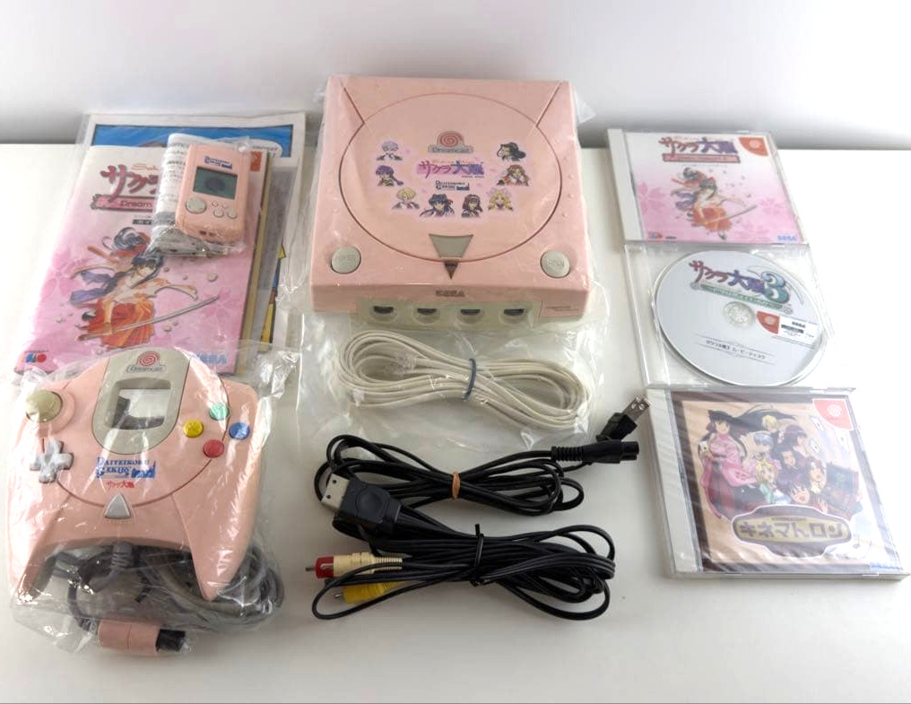 SEGA Dreamcast Sakura Wars Limited Edition Pink Console Controller Tested Japan