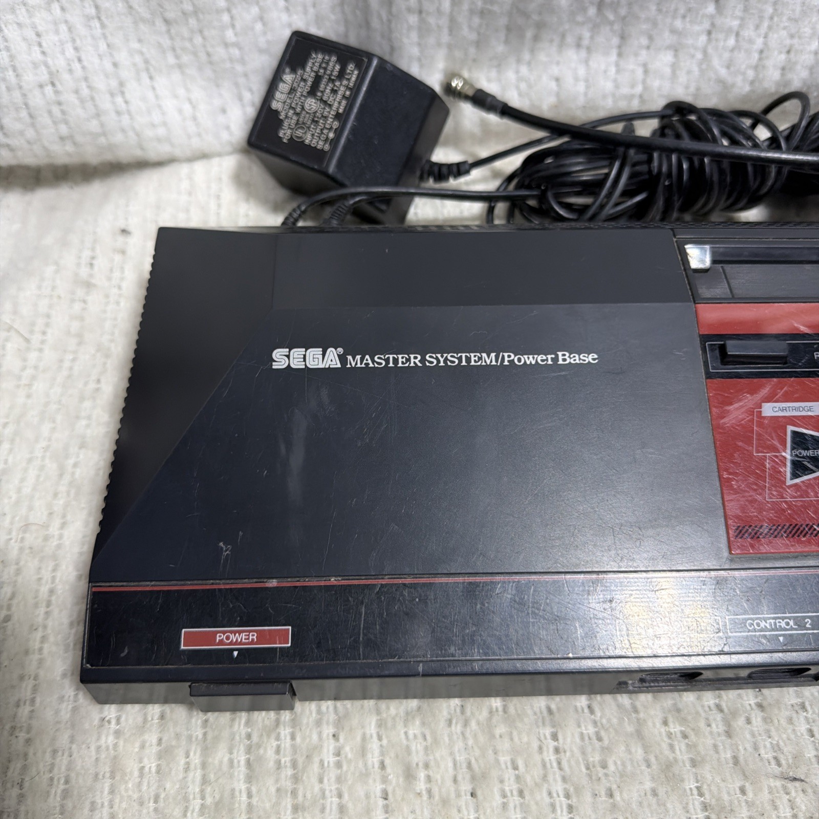 SEGA Master System Console With Auto Switcher Adapter OEM Power TESTED WORKING