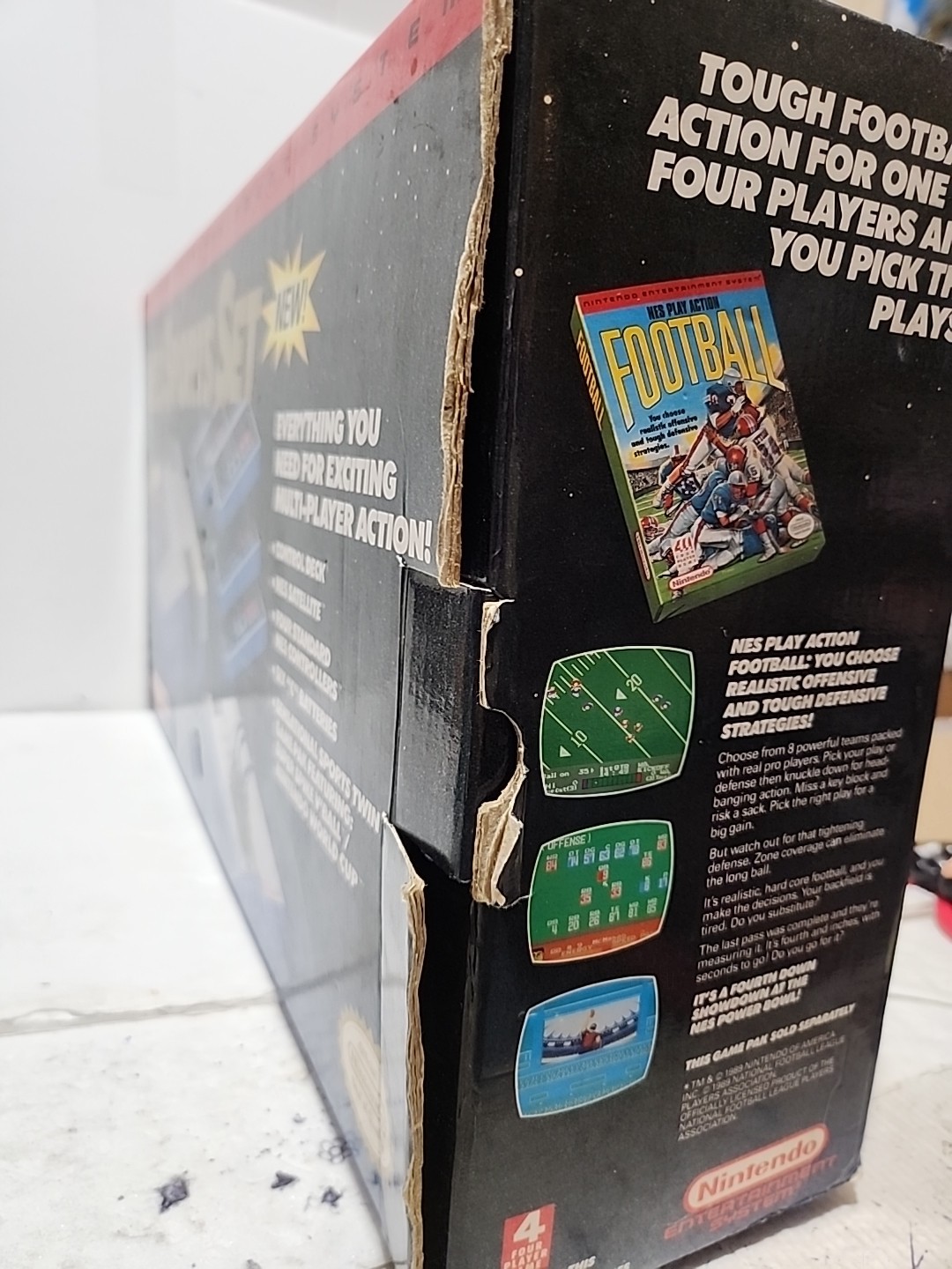 NES Sports Set Nintendo Entertainment System Console OriginalBox Untested Ass Is