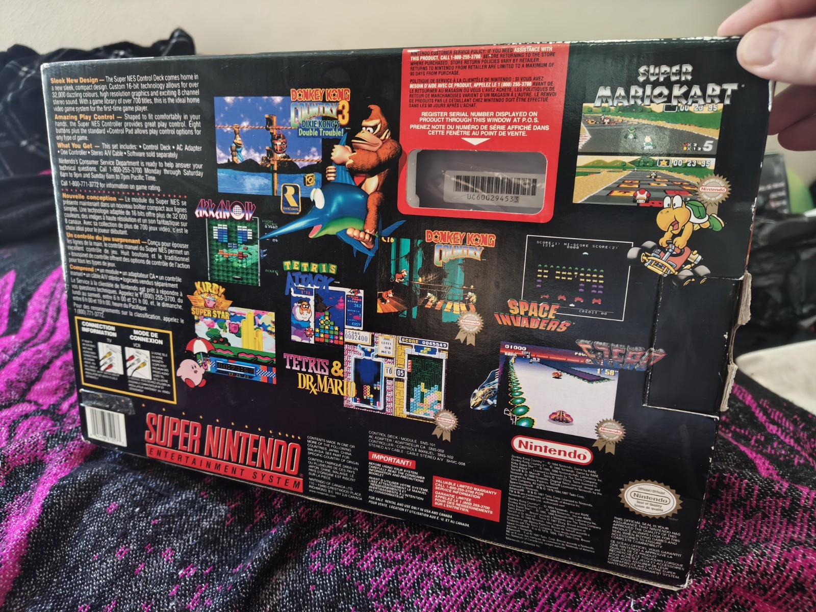 CANADIAN VARIANT SUPER NINTENDO JR IN BOX READ