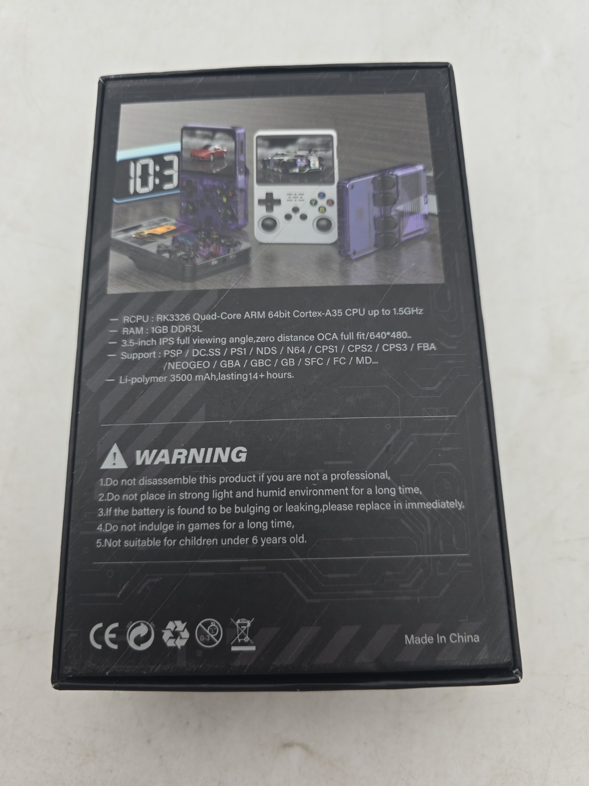 R36S Handheld Game Console 640×480 Quad-Core ARM 1GB RAM 128GB