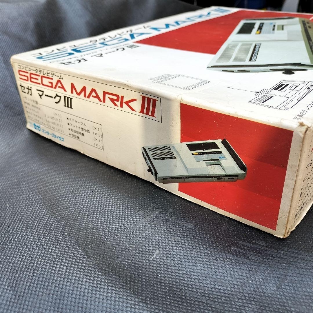 Junk SEGA MARK 3 III Master System Console with Box + Games Japan No RF Cable