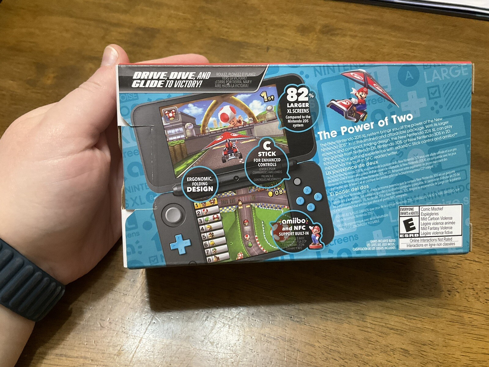 NEW! Nintendo 2DS XL Handheld Console with Mario Kart 7 Bundle – Black/Turquoise