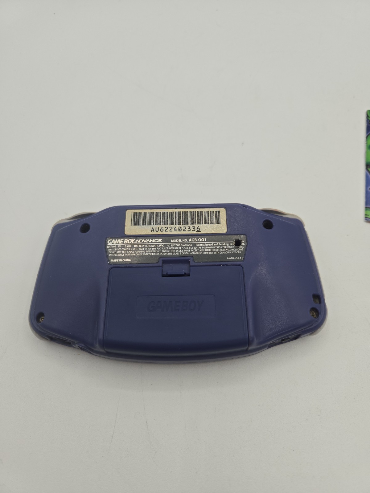 Nintendo Gameboy Advance AGB001 Cobalt Indigo Blue Handheld System Console GBA