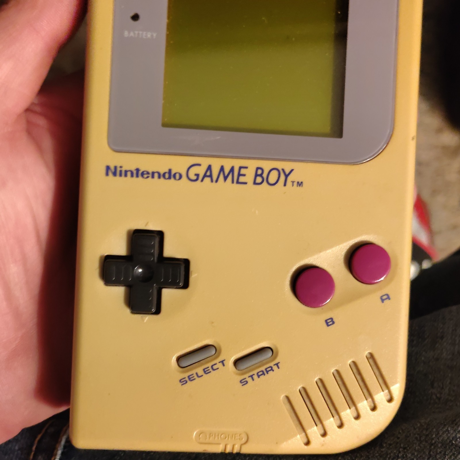 Nintendo Game Boy DMG-01 Gray Handheld System Stereo Sound Game Link