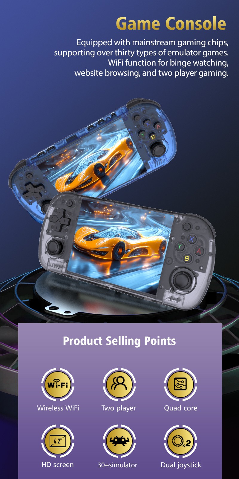 IPS Screen Handheld Video Game Console Linux R36H Pro Max Portable Pocket Video