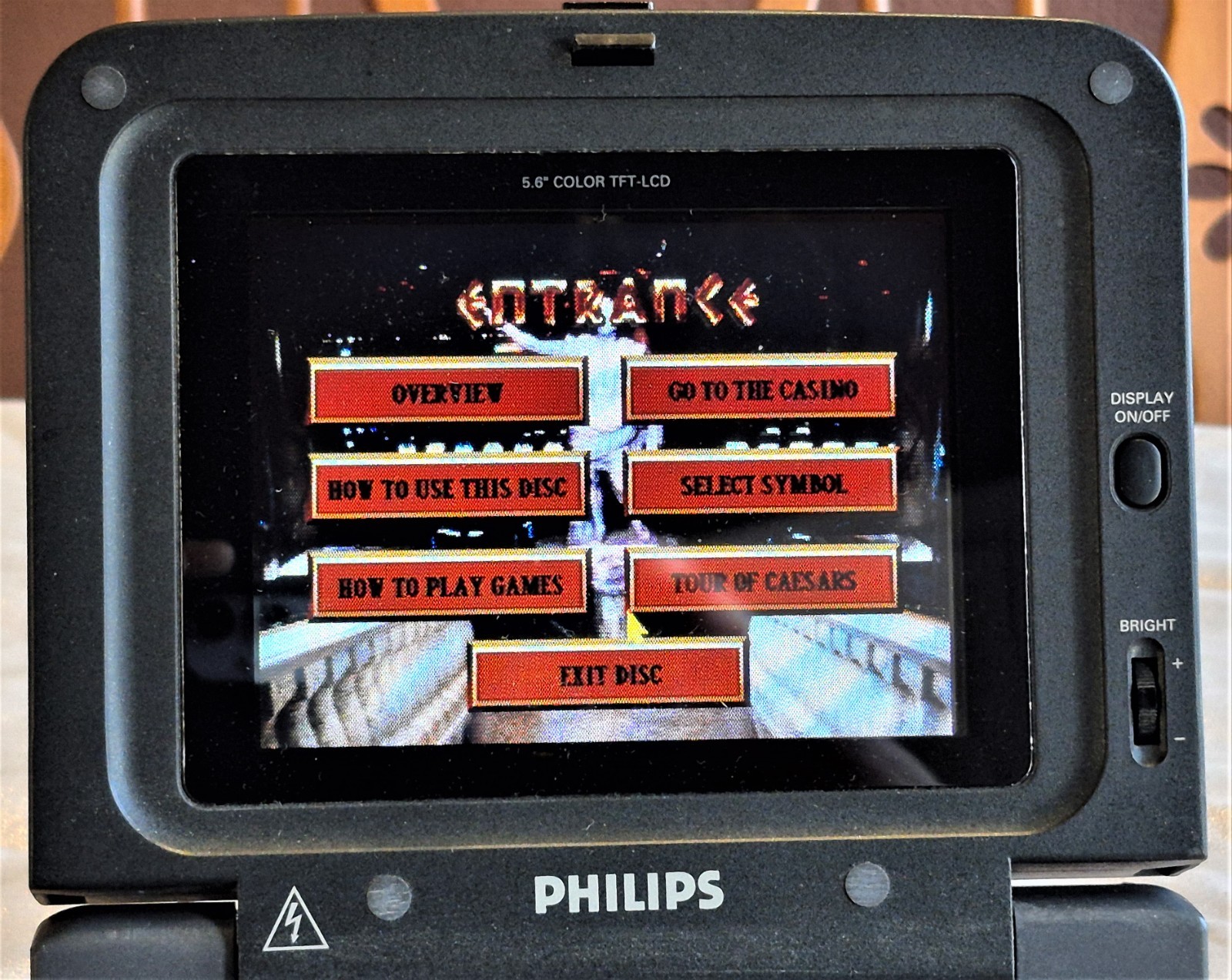 Philips 370 CDi Player Retro Console Nice Handheld Tested w/ Game Included VIDEO