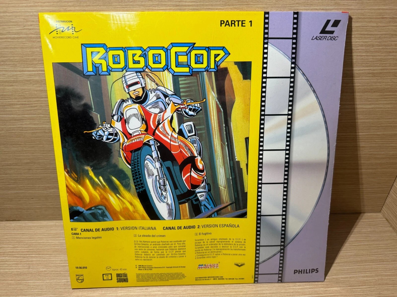 READ INFO- Robocop Animation Laser Disc LD Philips Laserdisc Spanish Italian