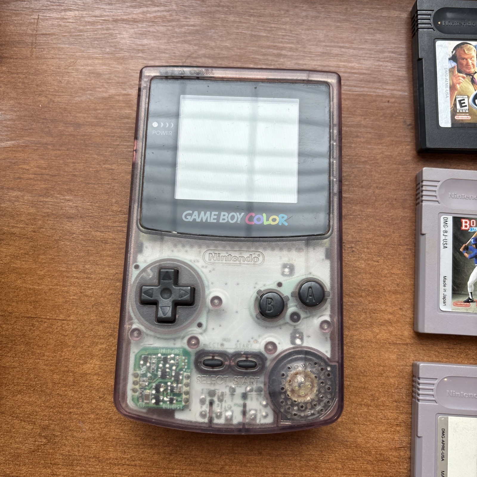Nintendo Game Boy Color Atomic Purple CGB-001 Handheld Console & 6 Games
