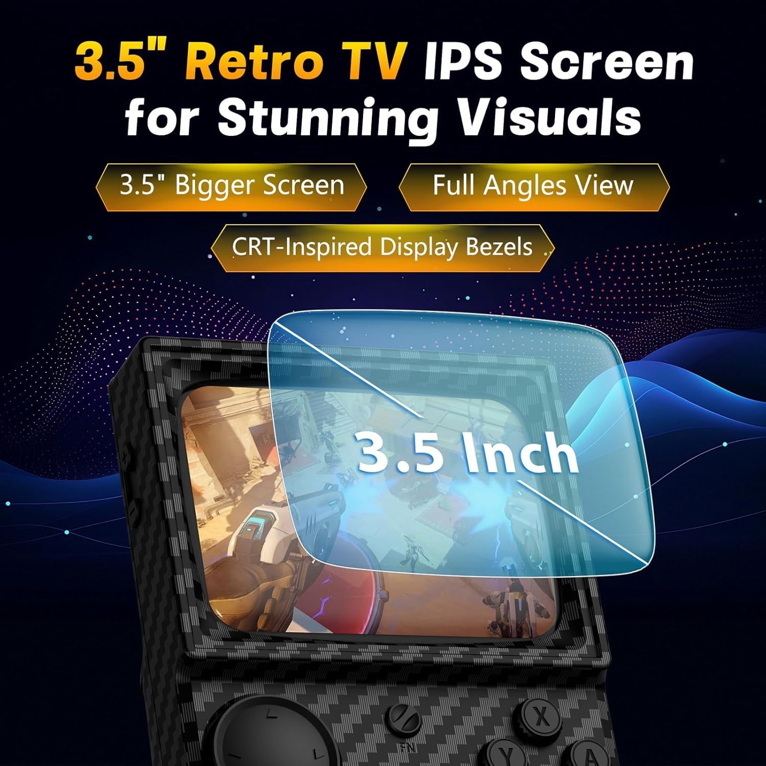 R36T Retro Handheld Game Console, 3.5 Inch Video Game Console with 3500mAh Ba…