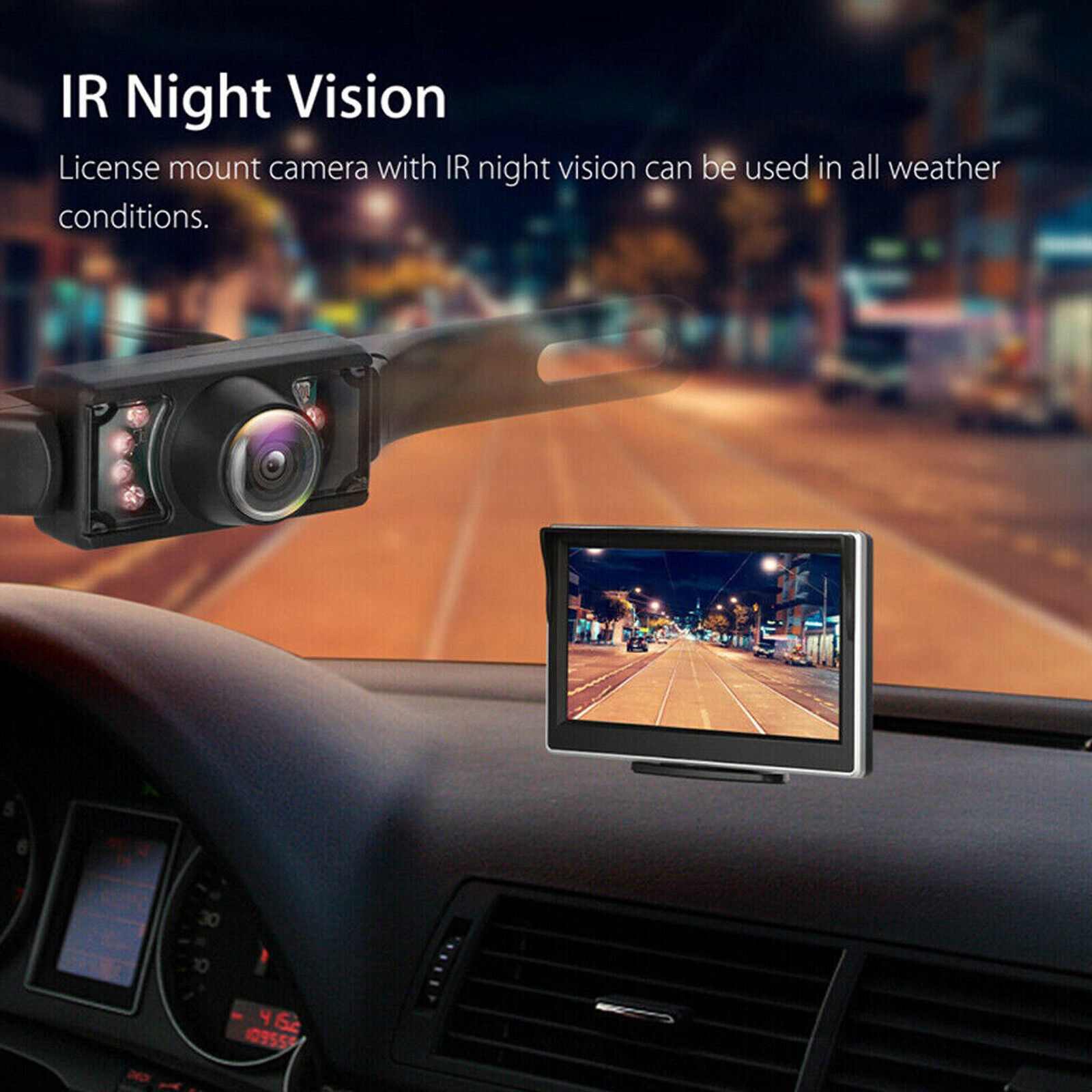 5″ Backup Camera Wireless Car Rear View HD Parking System Night Vision + Monitor