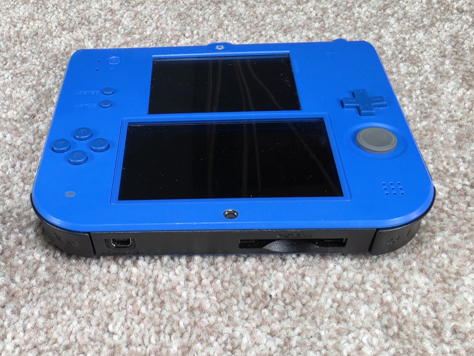 Nintendo 2DS Electric Blue Console w/ OEM Charger Tested Works No Stylus