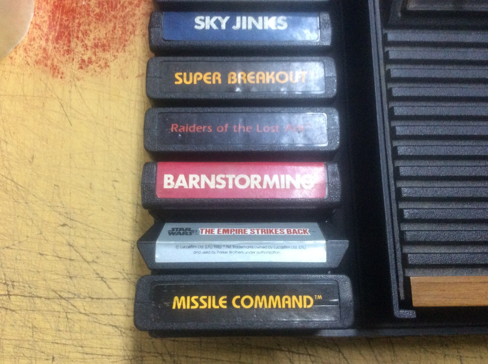 Atari 2600 SYSTEM With Organizer Center w/ Controllers 14 games