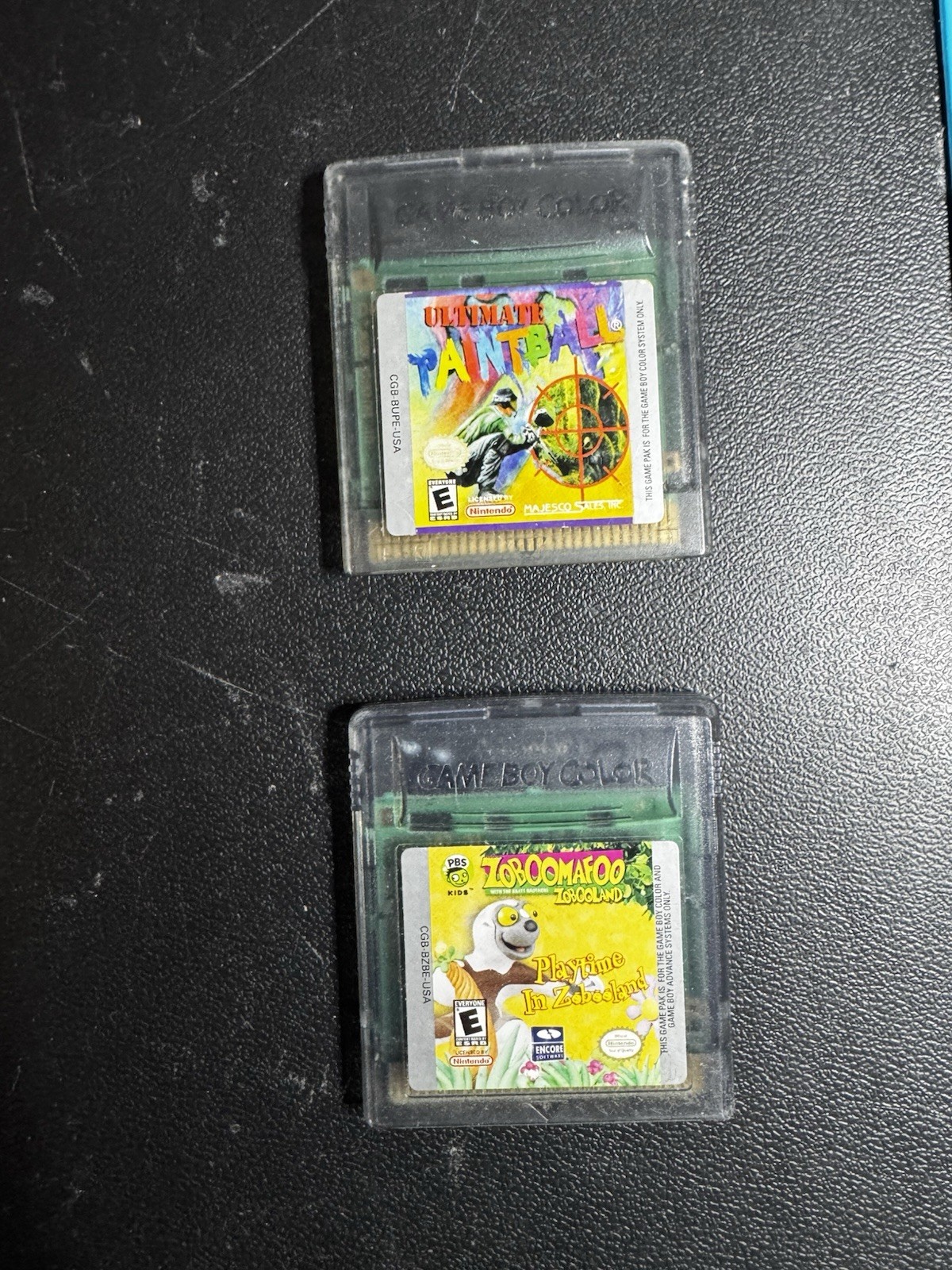 Nintendo Game Boy Color Blue Teal W/ 2 Games Tested Works Zoboomafoo