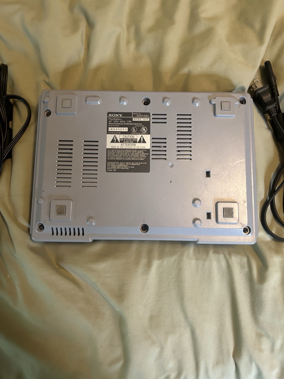 Sony PlayStation 1 PS1 Console (SCPH-7001) w/ OEM AV & Power Cable Tested