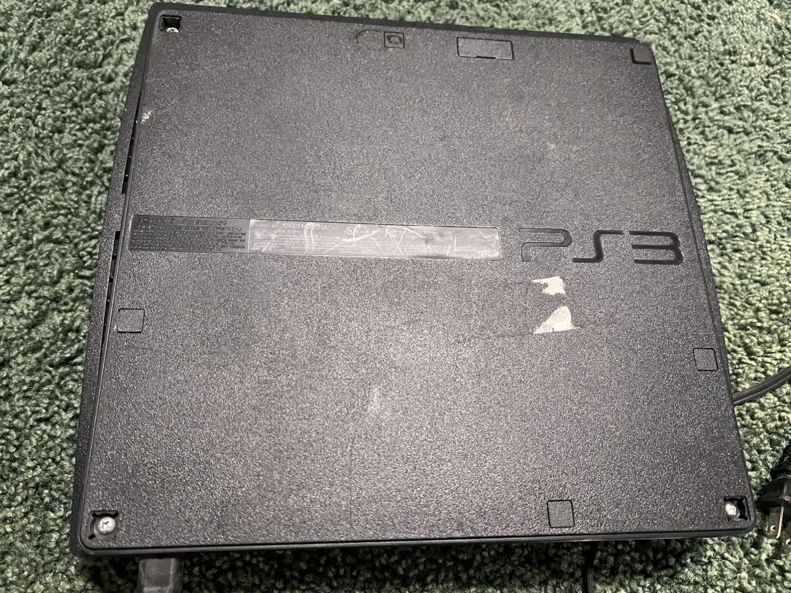 Sony PlayStation 3 Slim 160GB CECH3001A console ps3 tested and works/ power cord