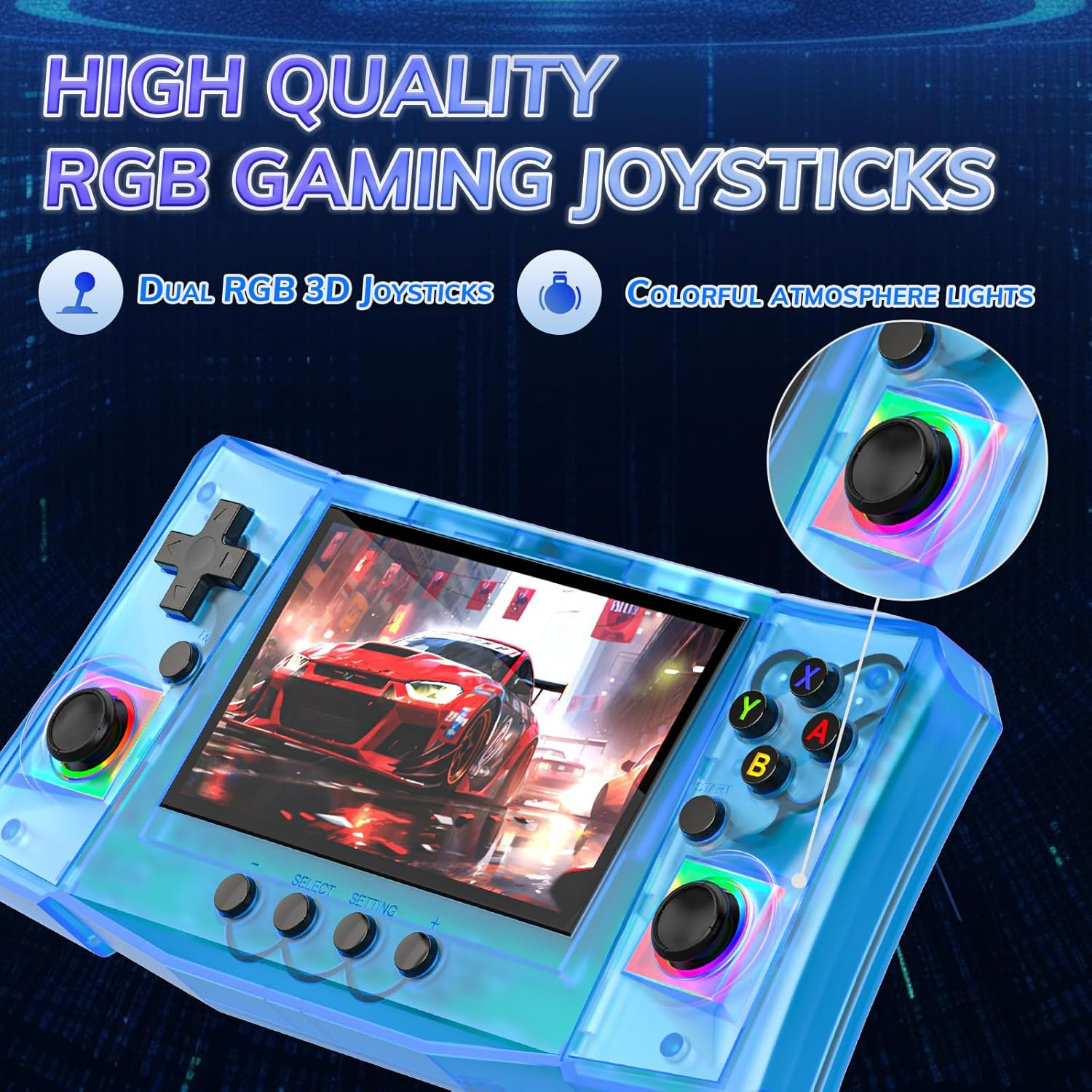 [50000 in 1] R50S Ultra Handheld Game Console 4.5 Inch IPS Screen Mini Retro Con