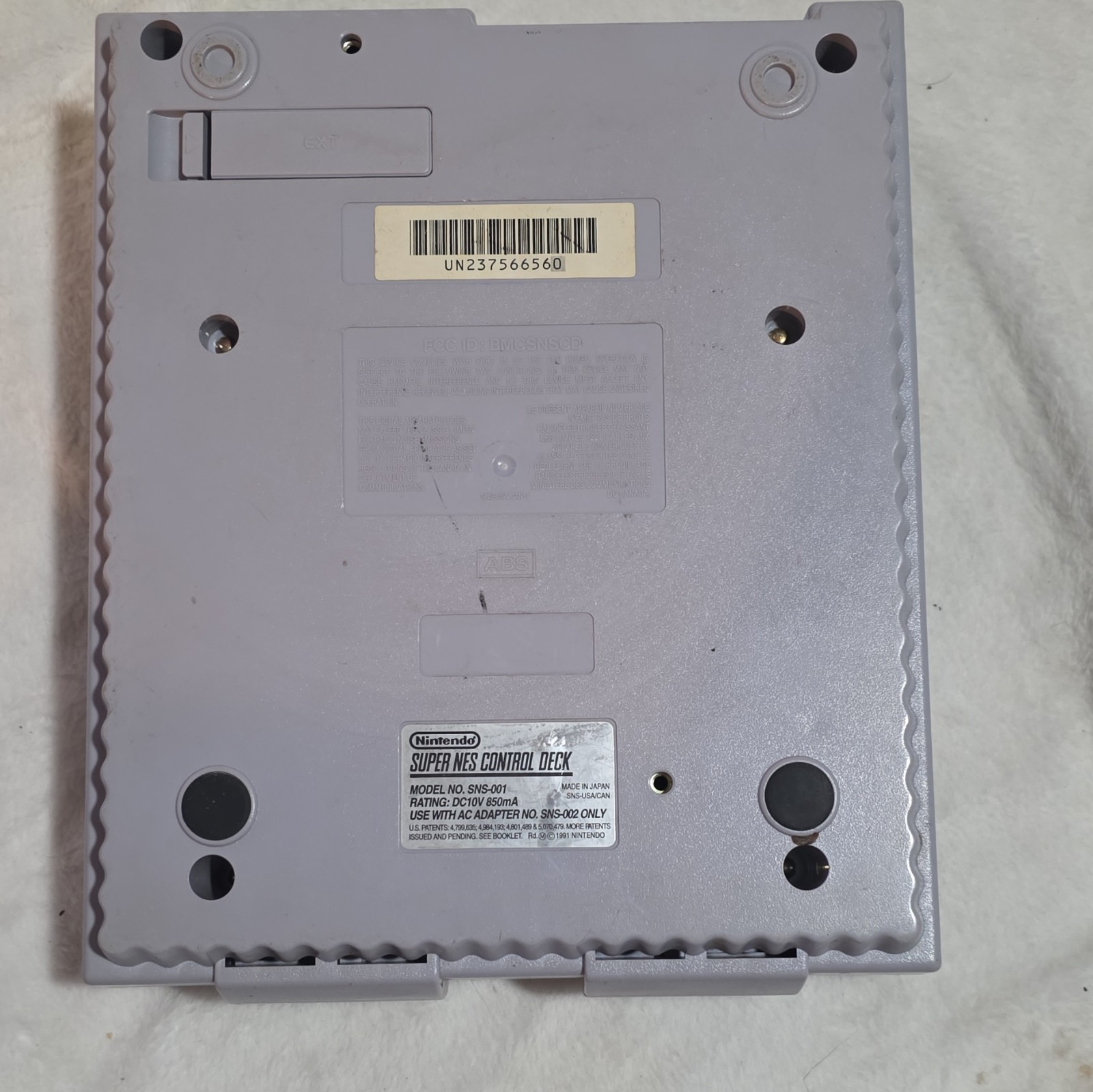 Nintendo SNES Console Only SNS-001 Gray/Purple