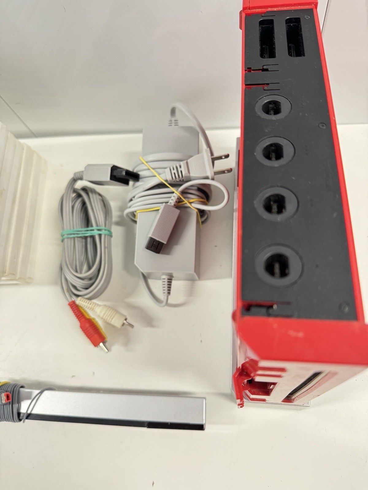 Nintendo Wii Red Console Bundle ‘ No Controllers ‘ 9 Games