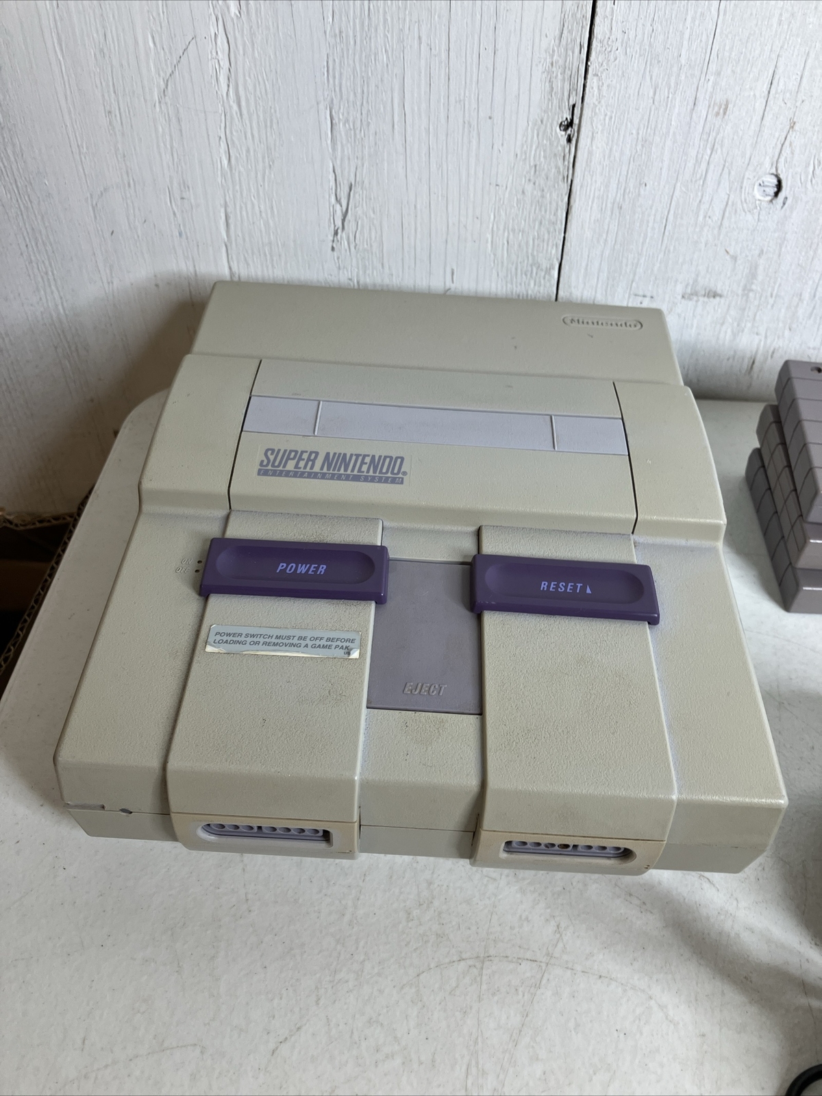 Super Nintendo SNES System Console 2 Controllers Bundle 3 Games Mario All Stars