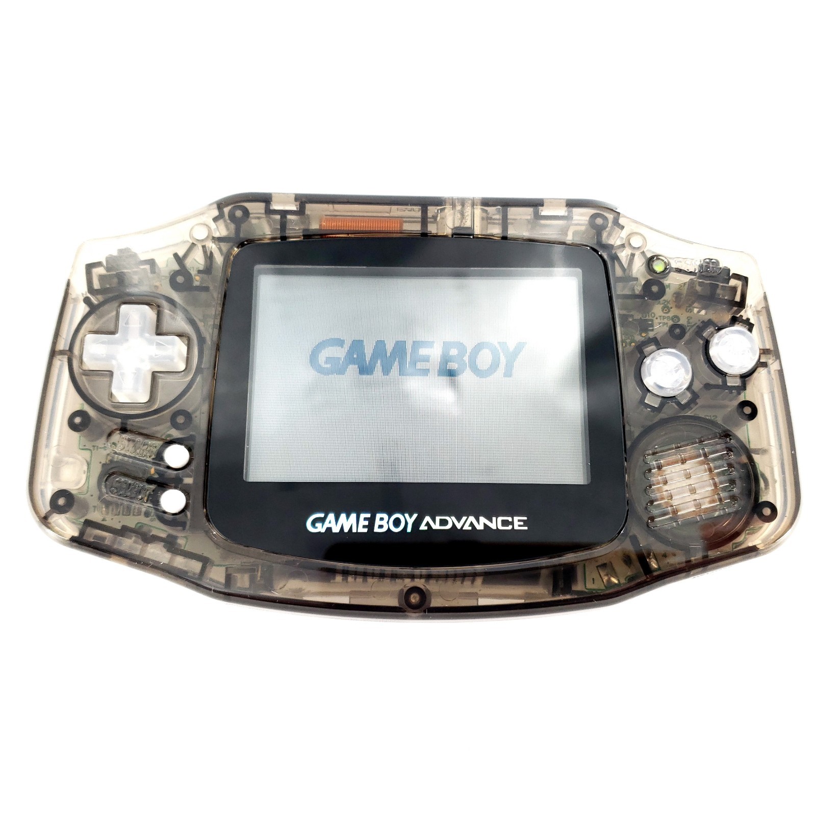 Nintendo Game Boy Advance Clear Black New Shell, Buttons, Glass Lens Tested