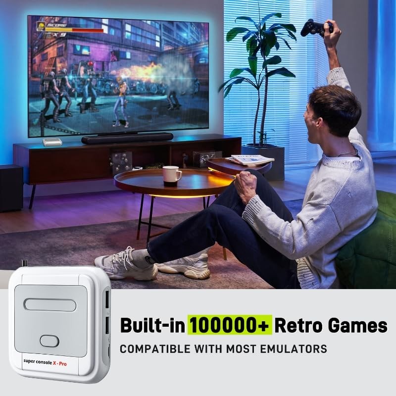 Super Console X Pro with 100000+ Games,TV & Game System in 1, Mini Retro Game…