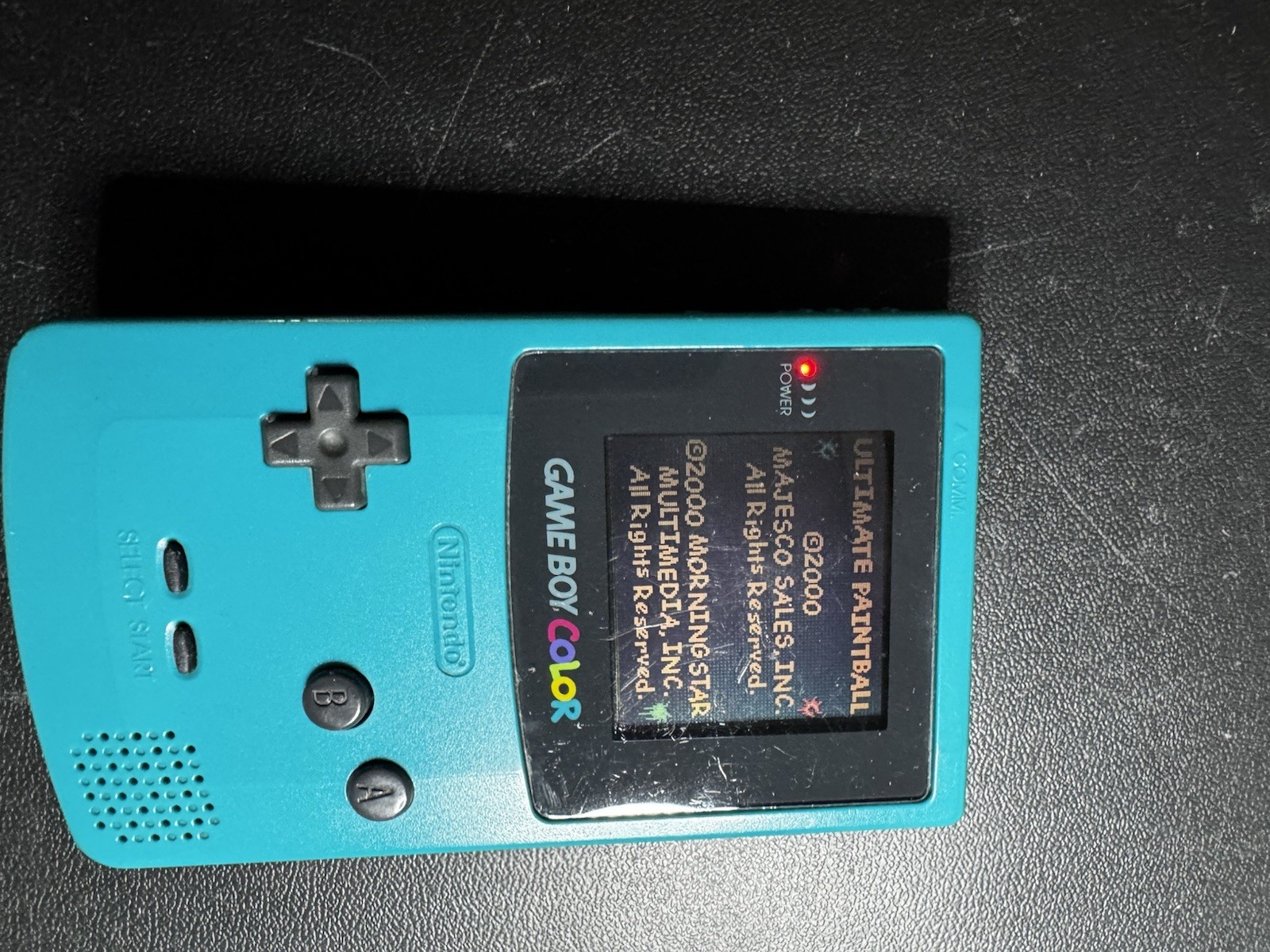 Nintendo Game Boy Color Blue Teal W/ 2 Games Tested Works Zoboomafoo