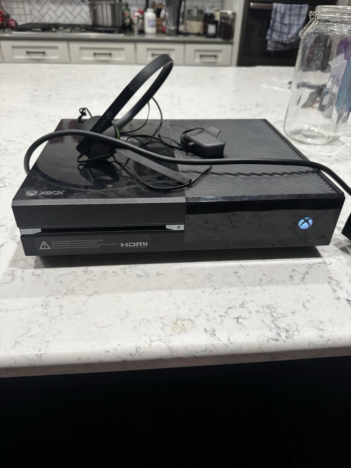 Microsoft Xbox One Console Model 1540 w/ Power Supply And gaming Headphones