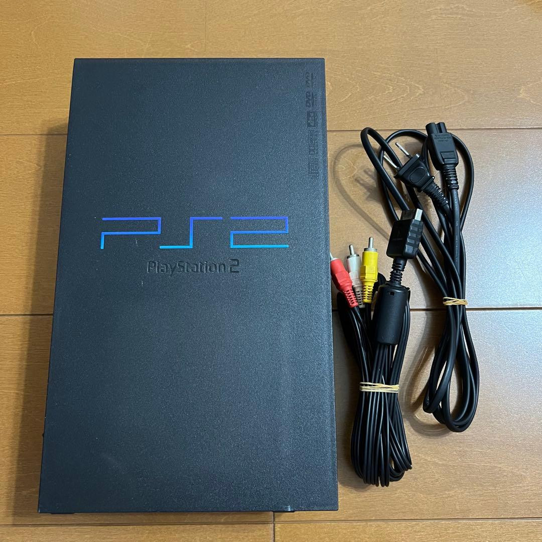 Sony PlayStation 2 Midnight Black SCPH-50000 Console Fat PS2 NTSC-J Tested Work