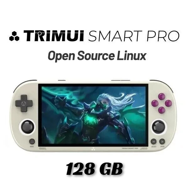 TRIMUI SMART PRO 128GB CONSOLE 12000 GAMES PORTABLE DISPLAY 4.96 GREY RETRO