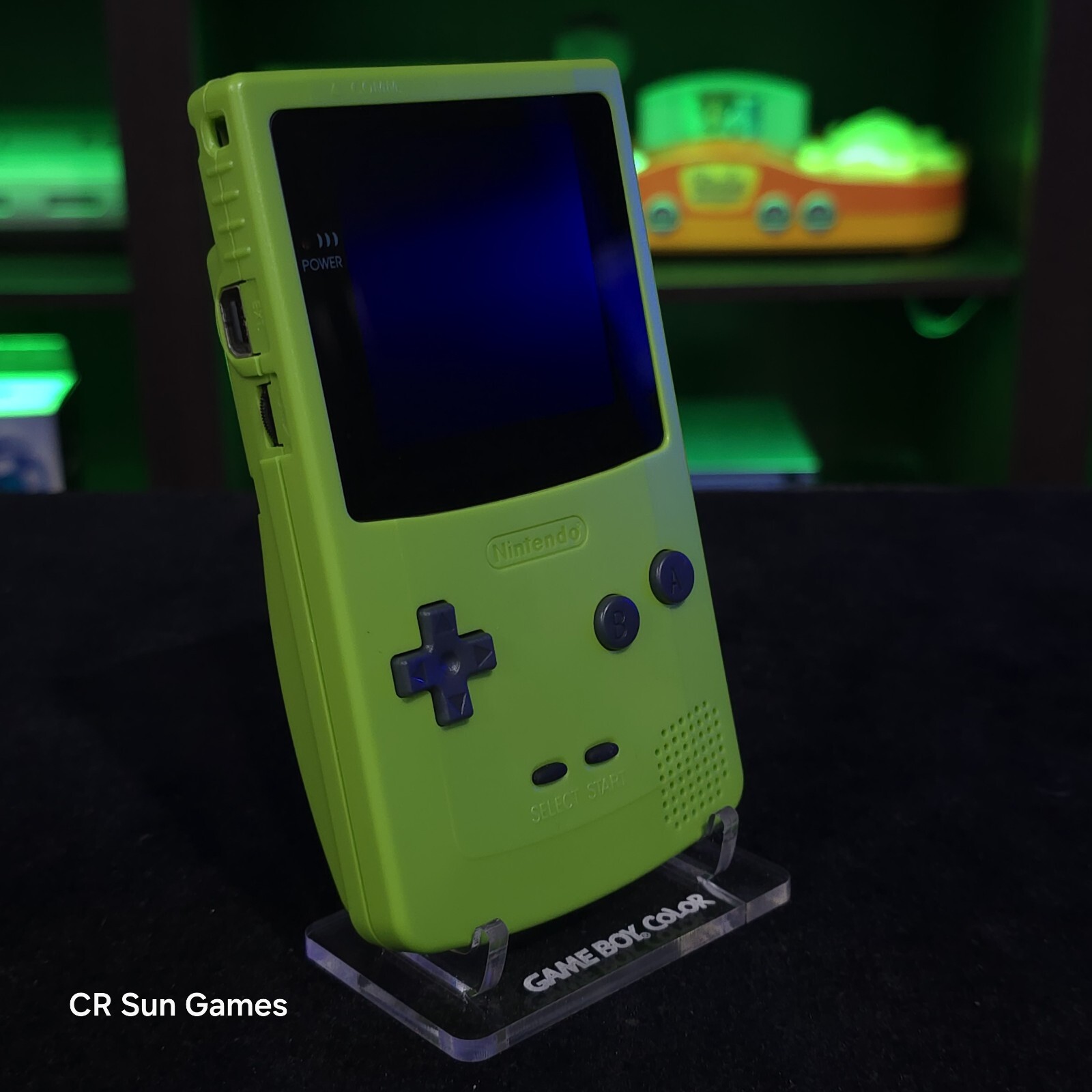Green Gameboy Color Console OLED Touch Screen GBC Game Boy