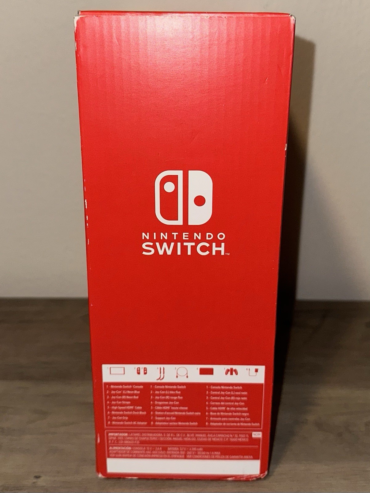 Nintendo Switch OLED 64GB Neon Red Blue Joy-Con 2021 Model With Extras