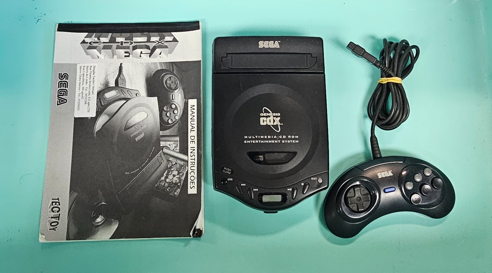 TecToy Sega Genesis CDX CD Console w/ Manual & Controller Tec Toy Brazil.