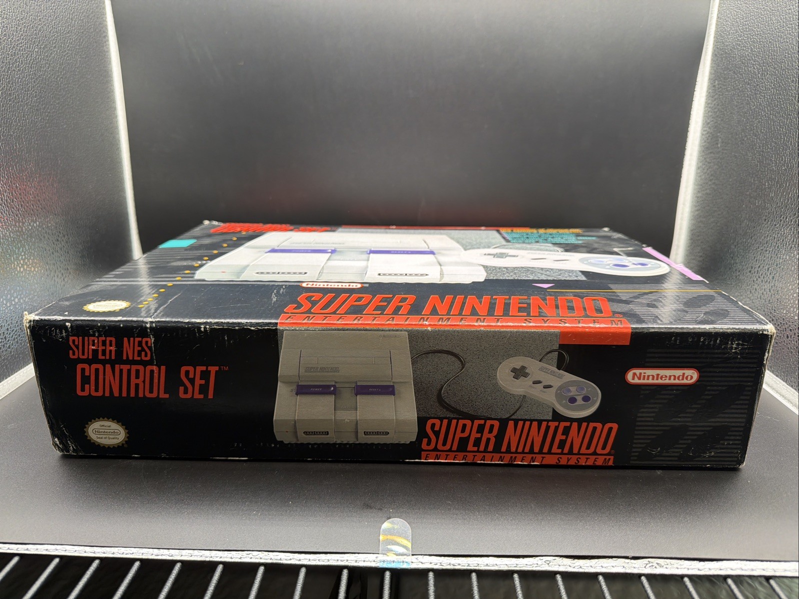 SNES Super Nintendo Control Set Console Complete CIB Tested/Working! Fast Ship